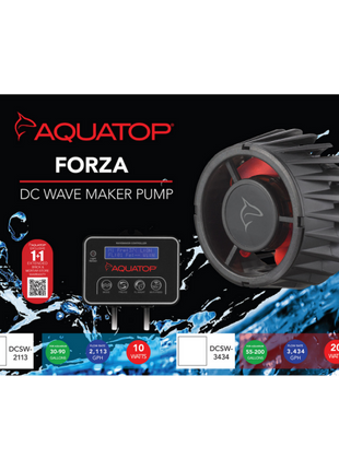 Aquatop MaxFlow Programmable Slim DC Wave Maker Pump, 10W, up to 2,113 gph