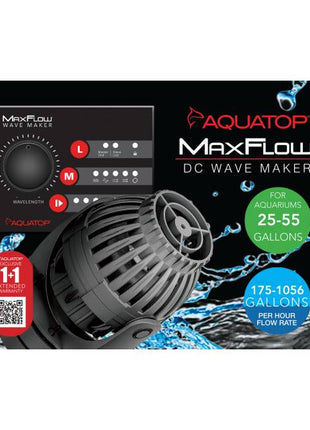 MaxFlow MWV-1000 DC Wavemaker Pump w/ Controller, 1057 GPH, Wirelessly connect 2 or more units
