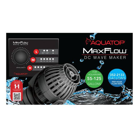 MaxFlow MWV-2000 DC Wavemaker Pump w/ Controller, 2113 GPH, Wirelessly connect 2 or more units