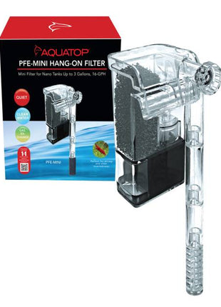 AQUATOP Forza Mini Hang-On Filter, 16-gph for Aquariums up to 3-Gallons PFE-MINI - Aquatica Superstore