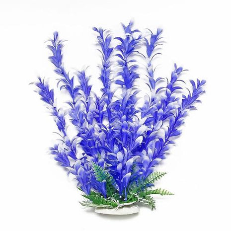 Aquatop Bacopa-like Blue & White Aquarium Plant w/ Weighted Base - Aquatica Aquarium Gallery Fish Store Cleveland Ohio