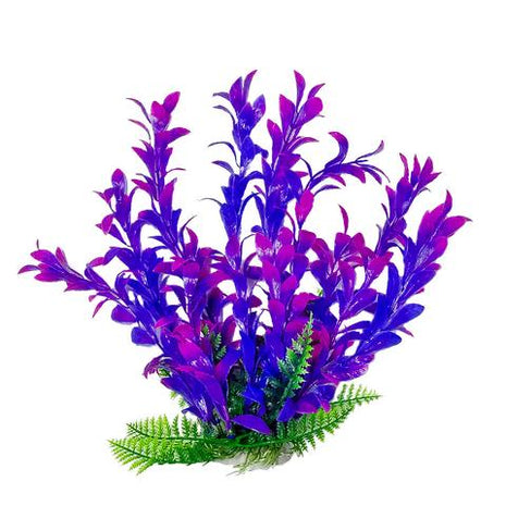Aquatop Hygro-like Blue & Purple Aquarium Plant w/ Weighted Base - Aquatica Aquarium Gallery Fish Store Cleveland Ohio